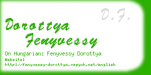 dorottya fenyvessy business card